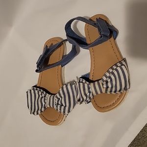 Girls navy blue strip sandals